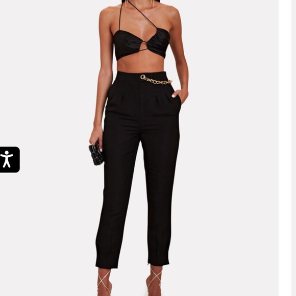 Aje-Annabelle Chain-Embellished Cropped Pants - Picture 2 of 11